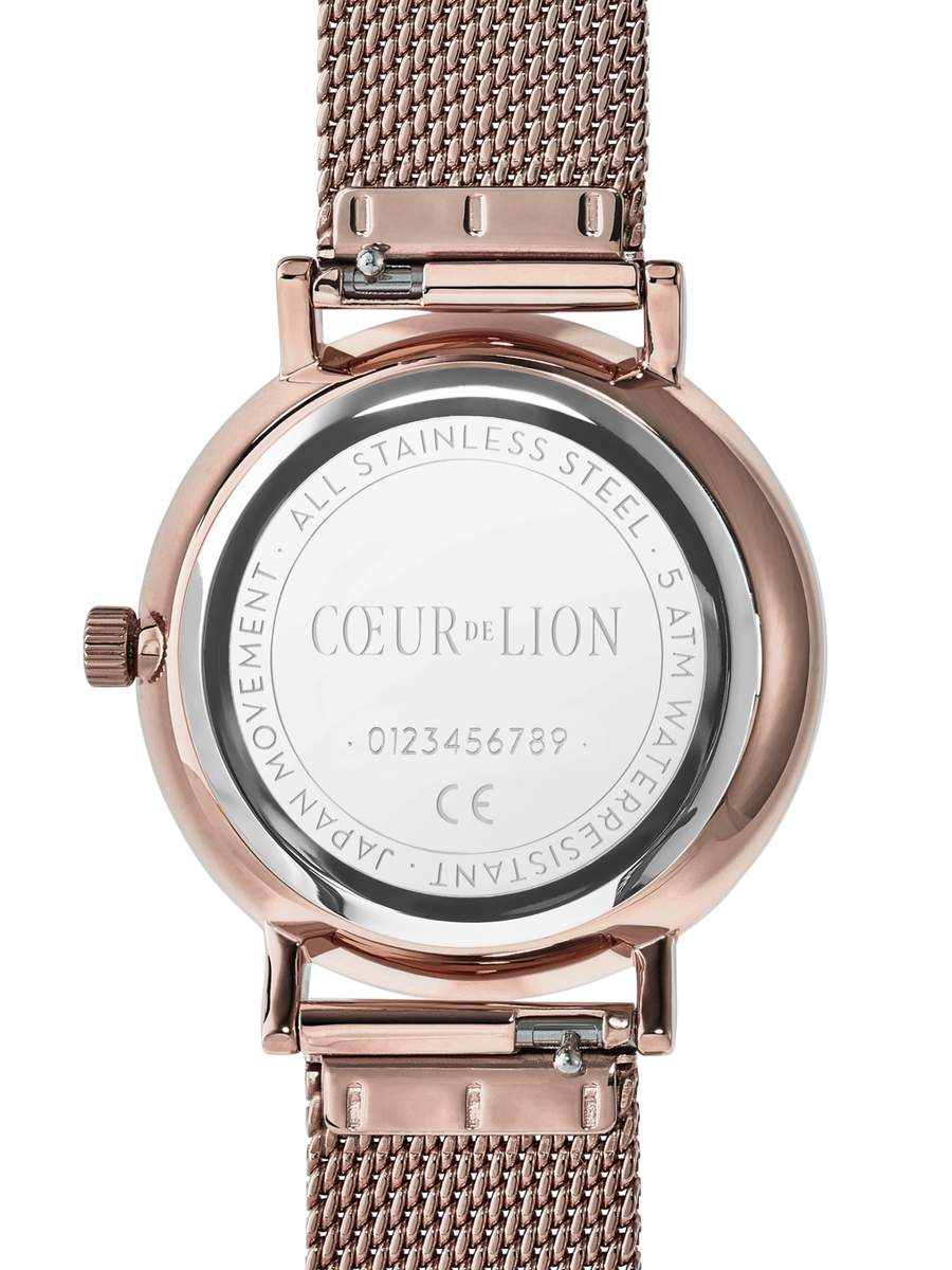 Uhr Rund Champagne Sunray Milanaise Edelstahl Champagne