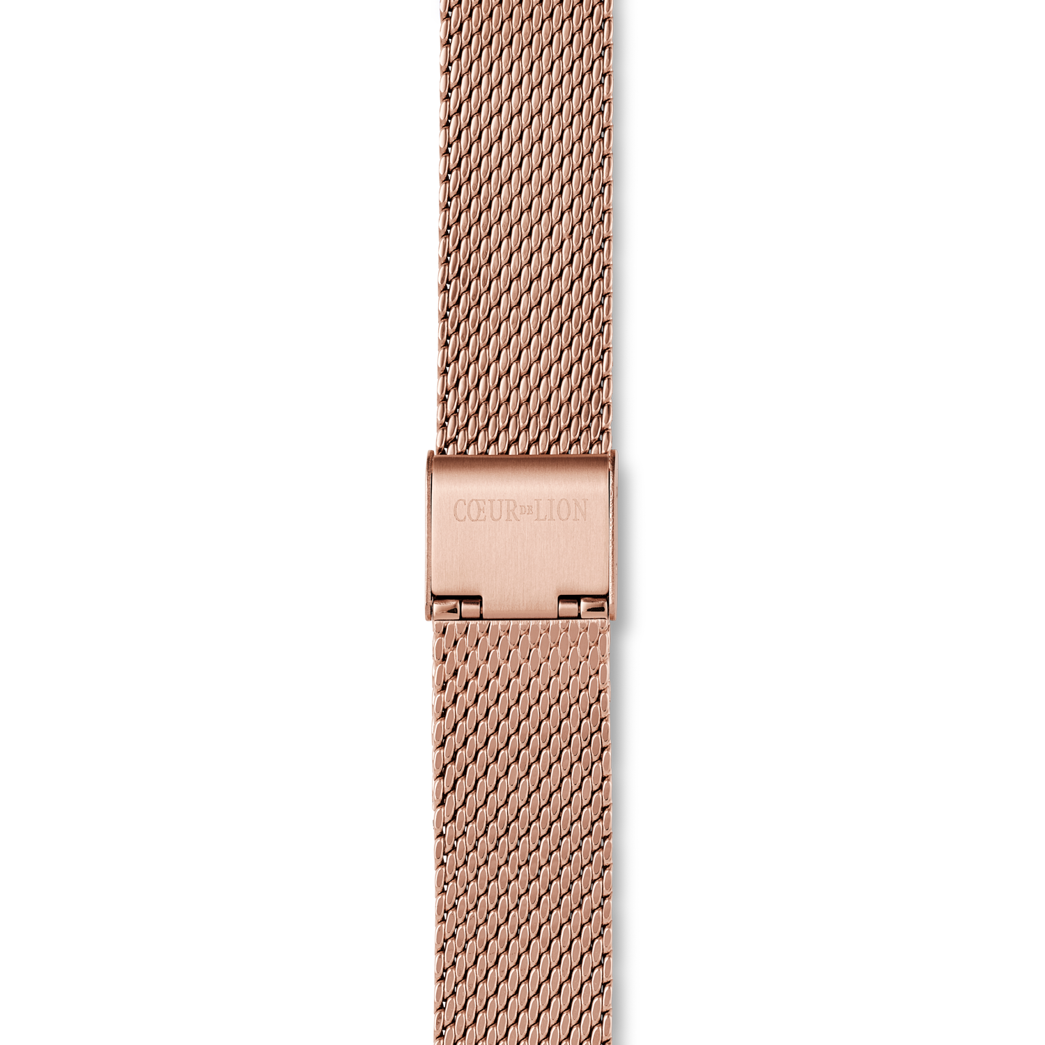 Uhr Iconic Square Mocca Sunray Milanaise Edelstahl Rosegold