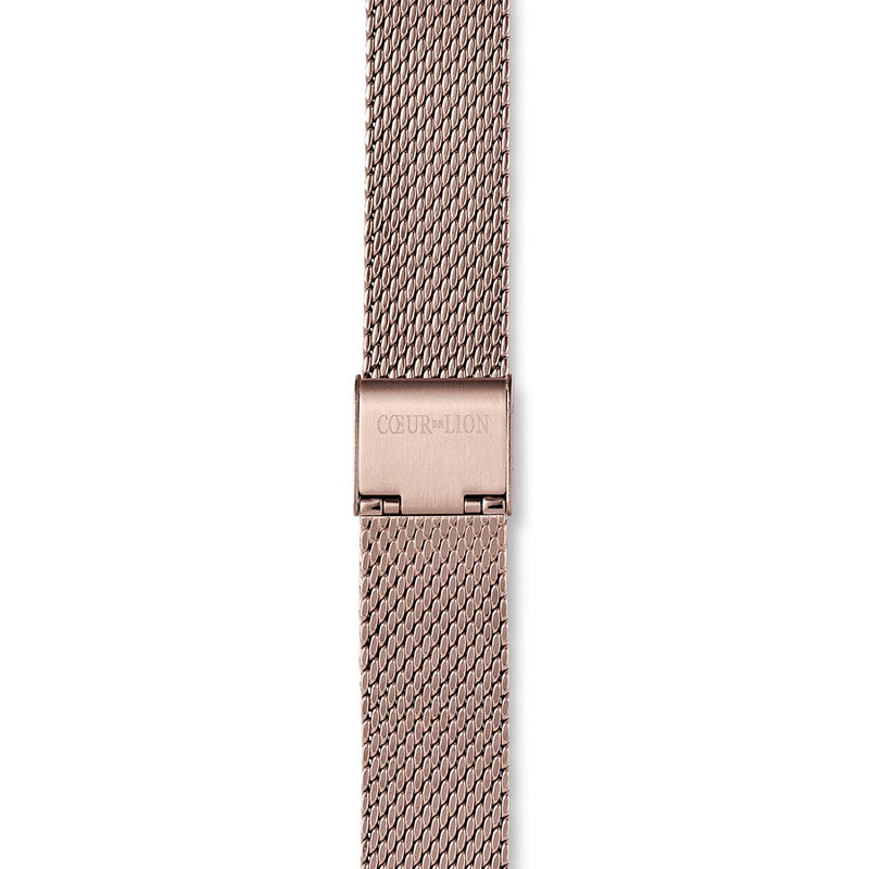 Uhr Iconic Square Brilliant White Milanaise Edelstahl Champagne