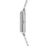 Uhr Iconic Square Elegant Monochrome Silver Edelstahl von COEUR DE LION – Tragevariante