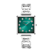 Uhr Iconic Cube Turquoise Glaze Statement silber von COEUR DE LION