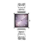 Uhr Iconic Cube Orchid Ice Statement silber von COEUR DE LION