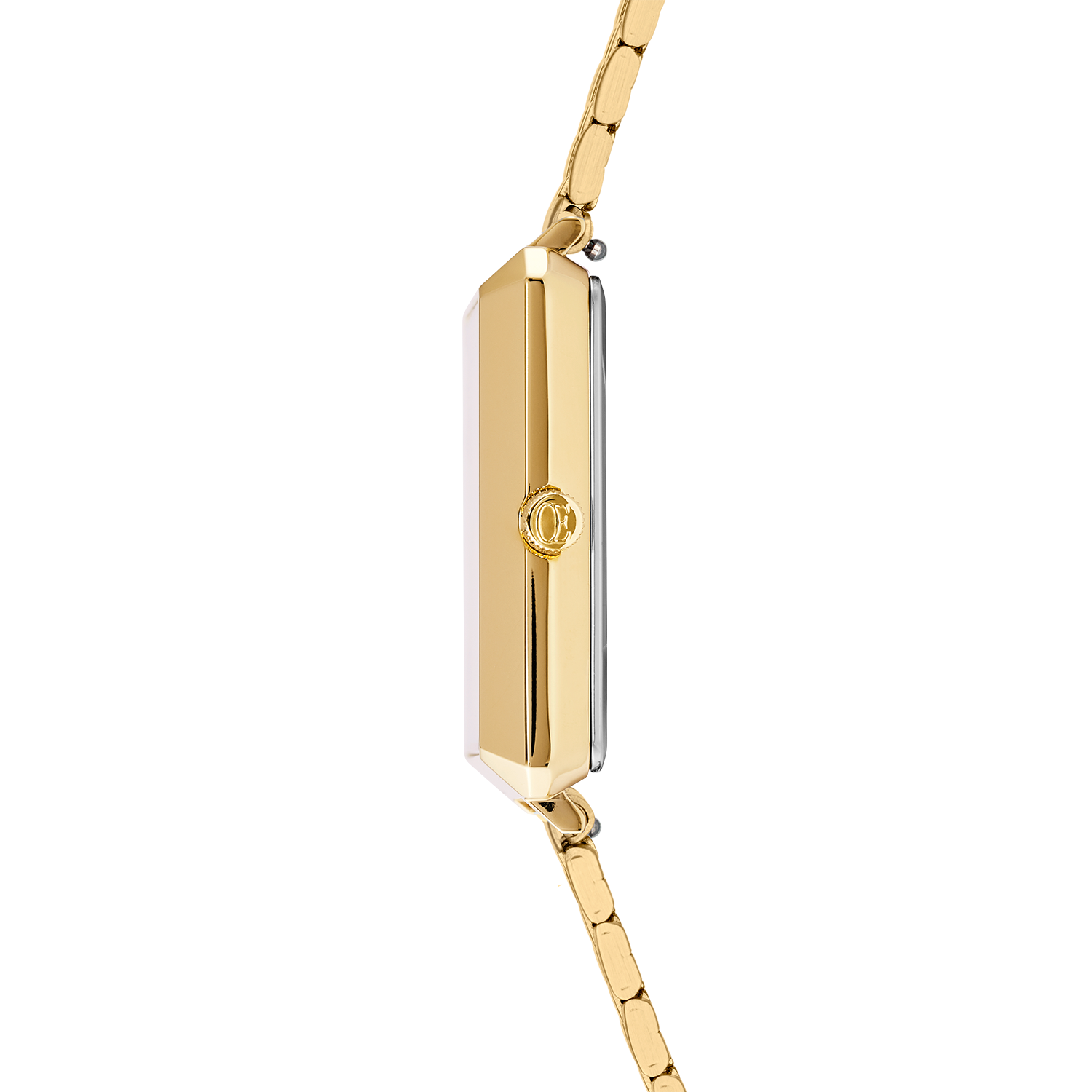 Uhr Iconic Square Glamorous Green Edelstahl Gold von COEUR DE LION – Tragevariante