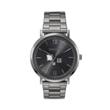 Uhr Rund Statement Unisex Anthrazit Sunray Edelstahl Light Gun Metal