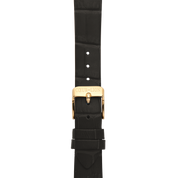 Uhr Rund Sparkling Sunray Leder Dunkelgrau Gold von COEUR DE LION – Detailaufnahme