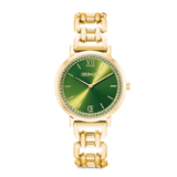 Uhr Rund Sparkling Fabulous Green Statement Gold