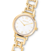 Uhr Rund Sparkling Perlmutt Statement Gold von COEUR DE LION – im Set mit passenden Schmuckstücken