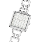 Uhr Iconic Cube Spikes Statement Silber von COEUR DE LION – im Set mit passenden Schmuckstücken