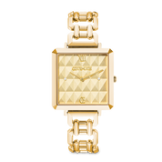 Uhr Iconic Cube Spikes Statement Gold von COEUR DE LION