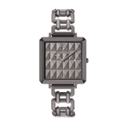 Uhr Iconic Cube Spikes Statement anthrazit von COEUR DE LION