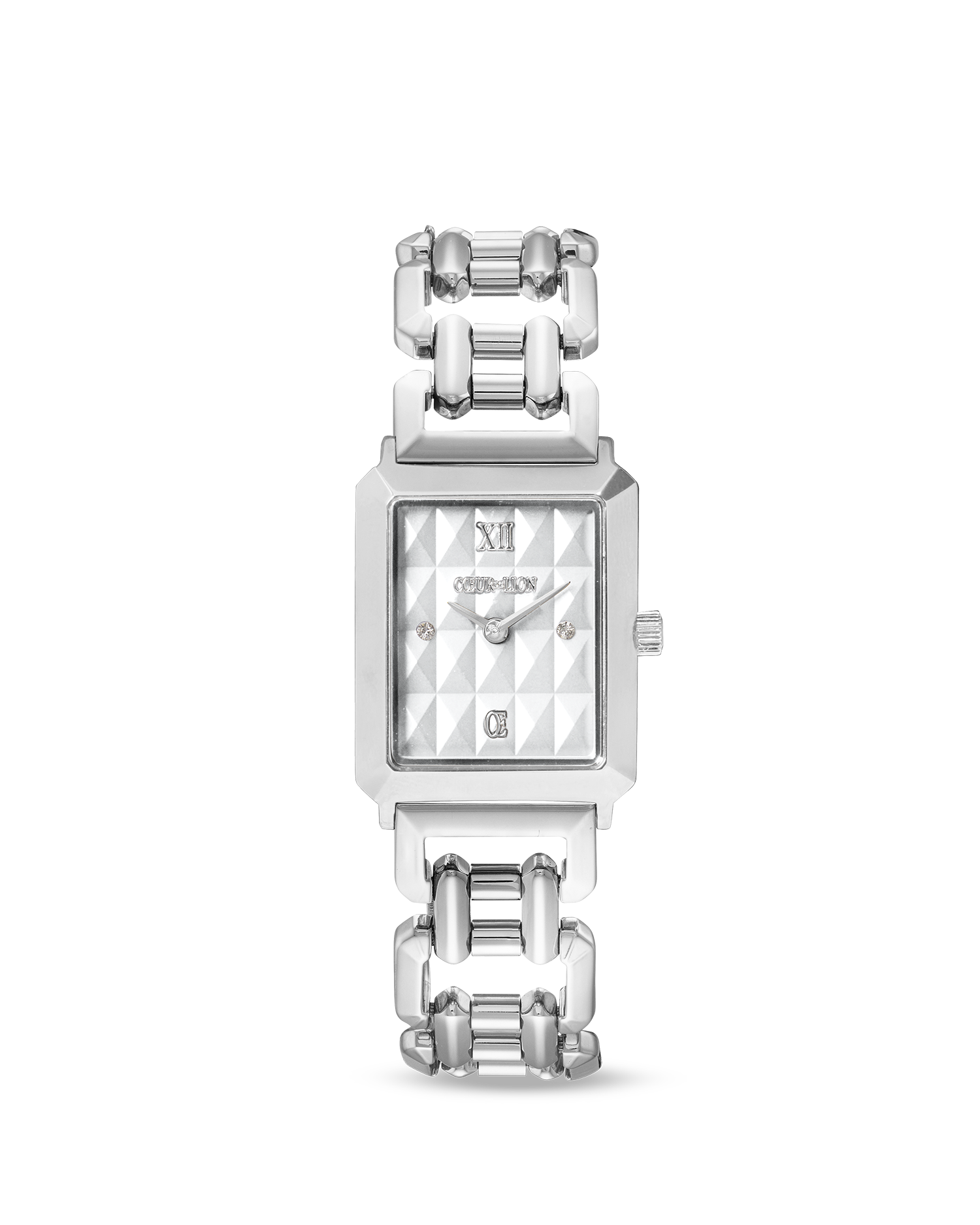 Geschenkset Uhr Iconic Spikes Silber & Armband Edge & Grace anthrazit-silber