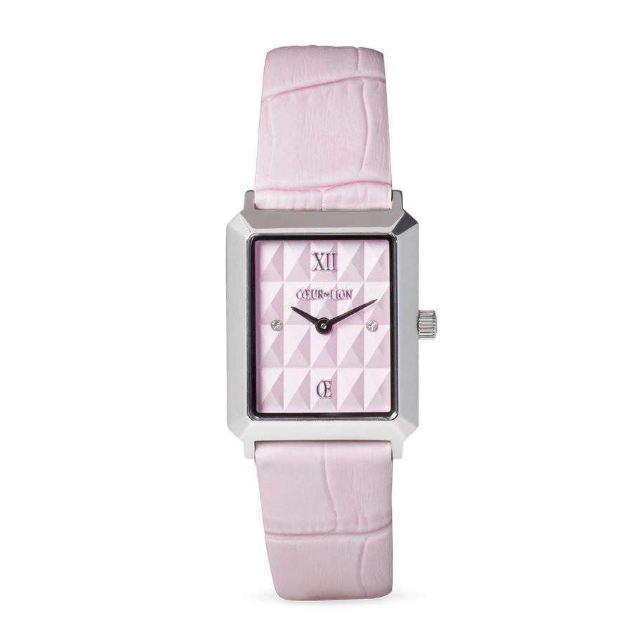 Uhr Iconic Spikes Rosé Silber & GeoCUBE® Iconic Precious Armband rosa-flieder