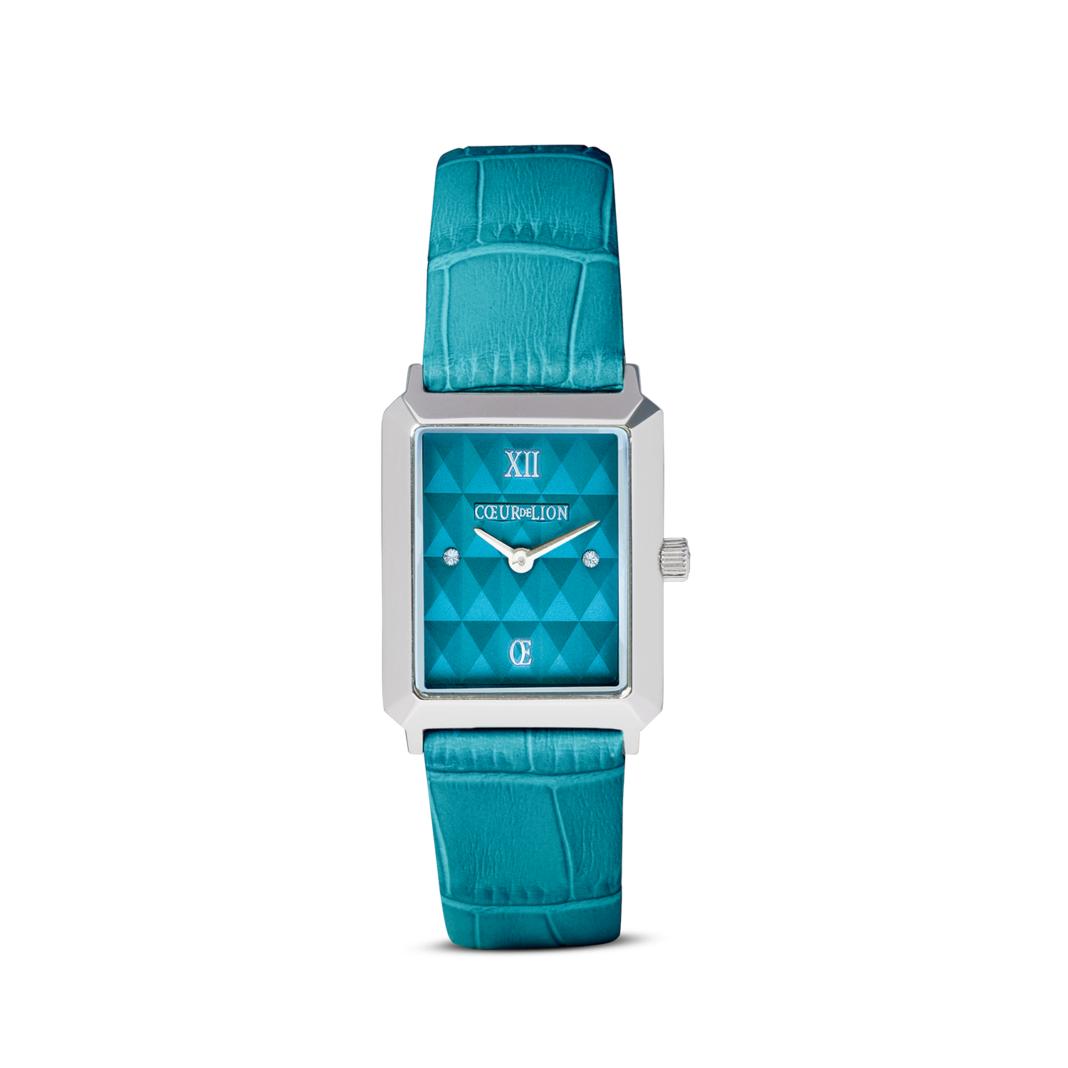 Uhr Iconic Spikes Transformative Teal silber Armband Leder