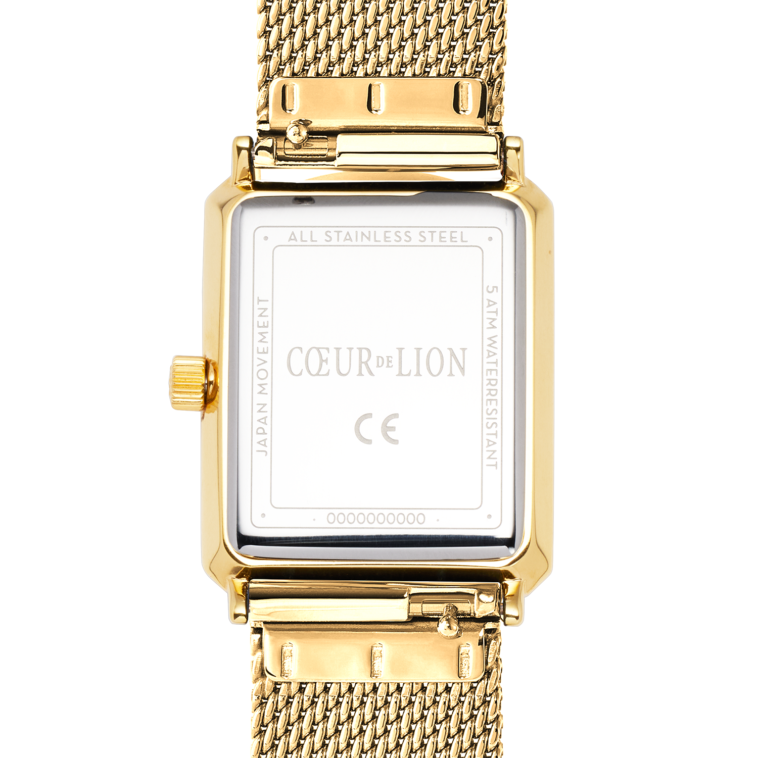 Uhr Iconic Spikes gold Milanaise Edelstahl gold von COEUR DE LION – Tragevariante