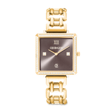 Uhr Iconic Cube Sparkling Mystic Mocca Statement gold