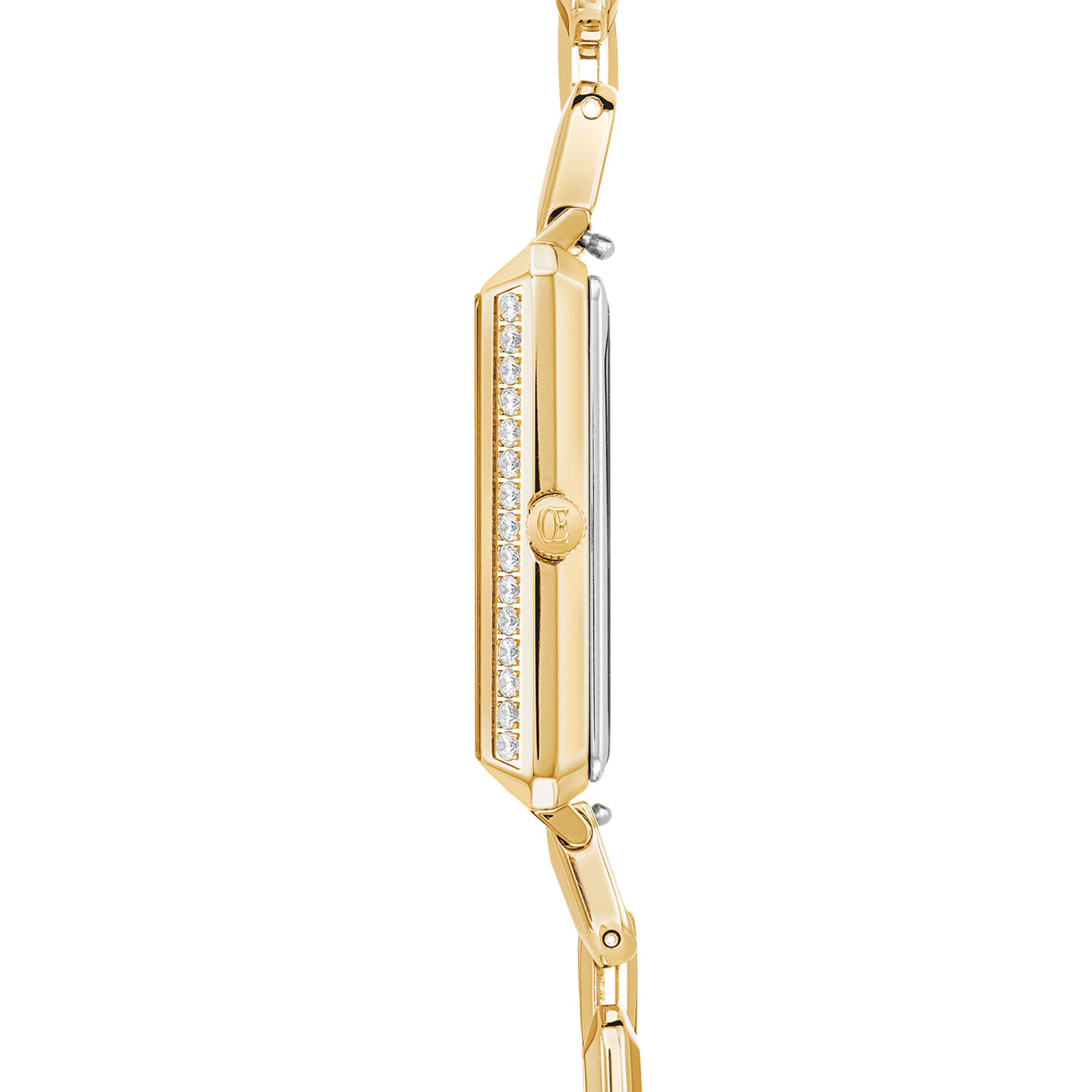 Uhr Iconic Cube Sparkling Mystic Mocca Statement gold von COEUR DE LION – Tragevariante