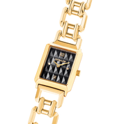 Uhr Iconic Spikes Schwarz Statement Gold von COEUR DE LION – im Set mit passenden Schmuckstücken