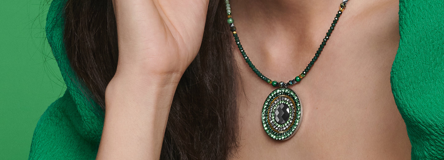 Styling Trend Amulett Glamorous Green