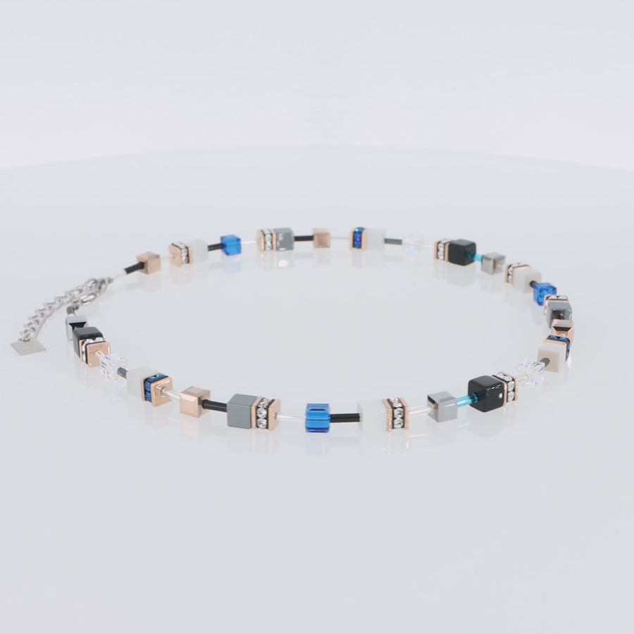 GeoCUBE® Iconic Halskette Capri Blau