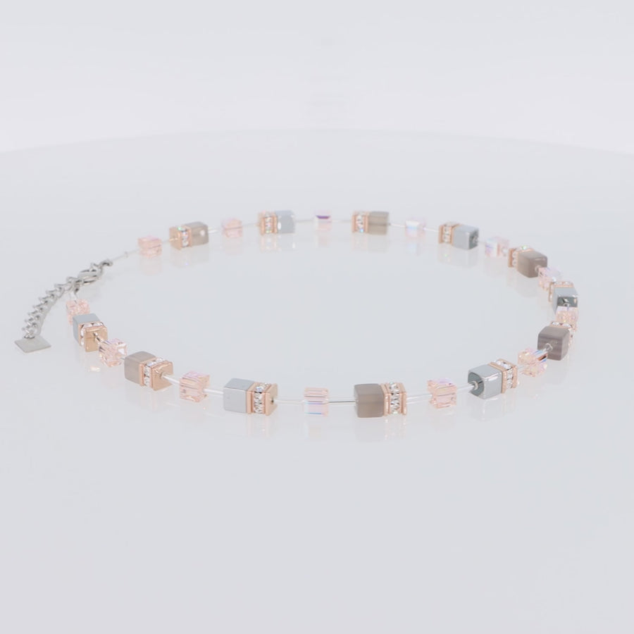 GeoCUBE® Iconic Precious Halskette roségold-peach