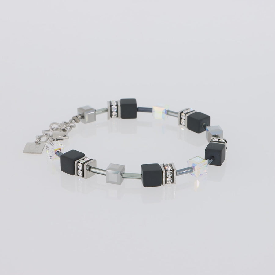 GeoCUBE® Iconic Precious Onyx Armband kristall-schwarz