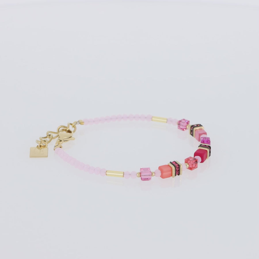 Armband Mini Cubes Magenta