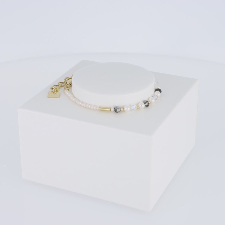 Princess Pearls Armband grau-kristall