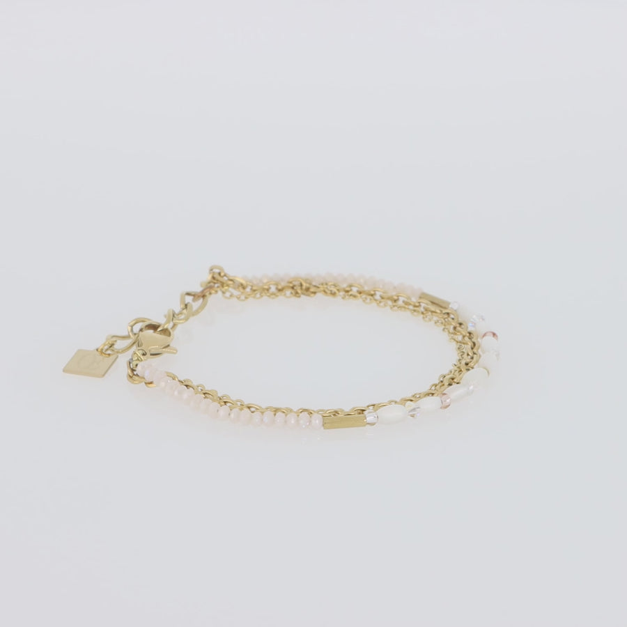 Brilliant Square Layer Armband gold