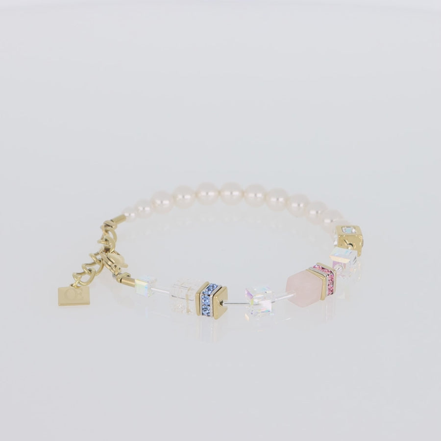 GeoCUBE® Precious Fusion Pearls Armband multicolor pastell