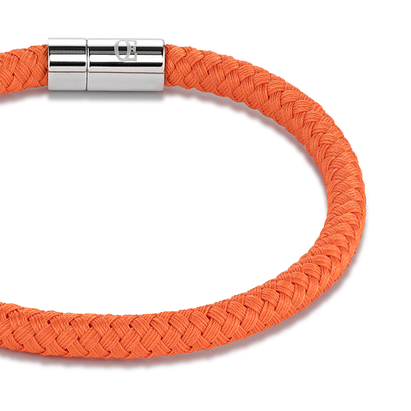 Armband Textil geflochten orange