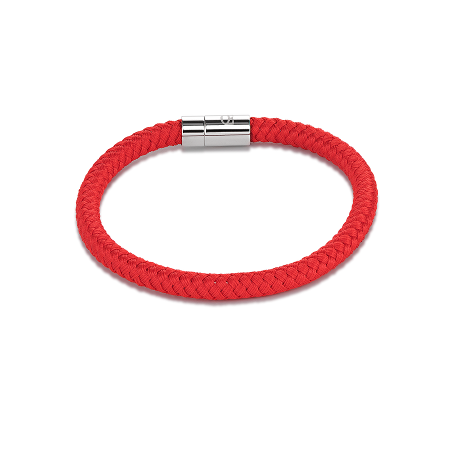 Armband Textil geflochten rot