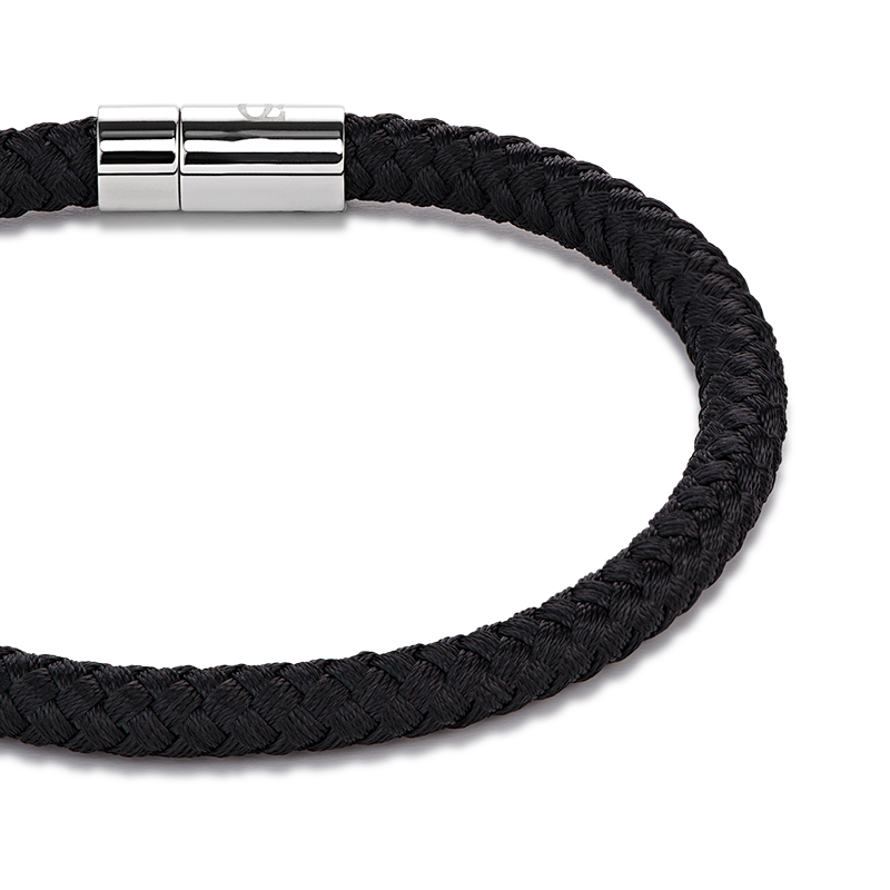 Armband Textil geflochten schwarz