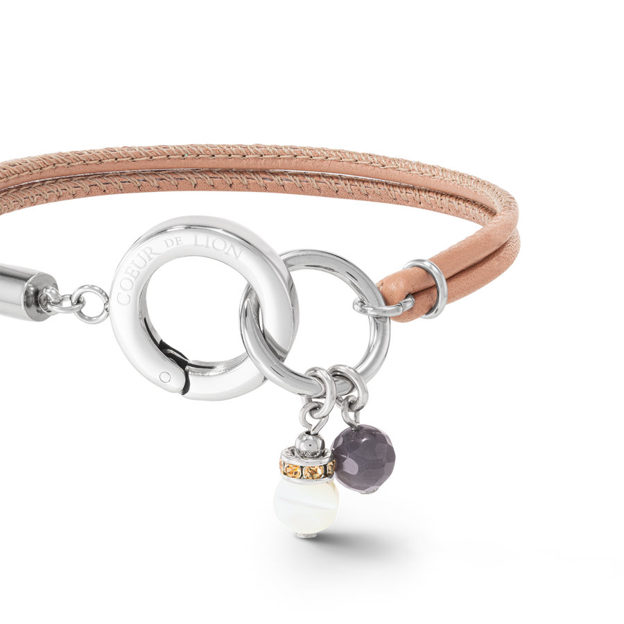 Boho Unity Armband Leder nude