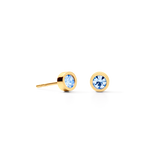 Ohrringe Sparkling Dot gold-hellblau
