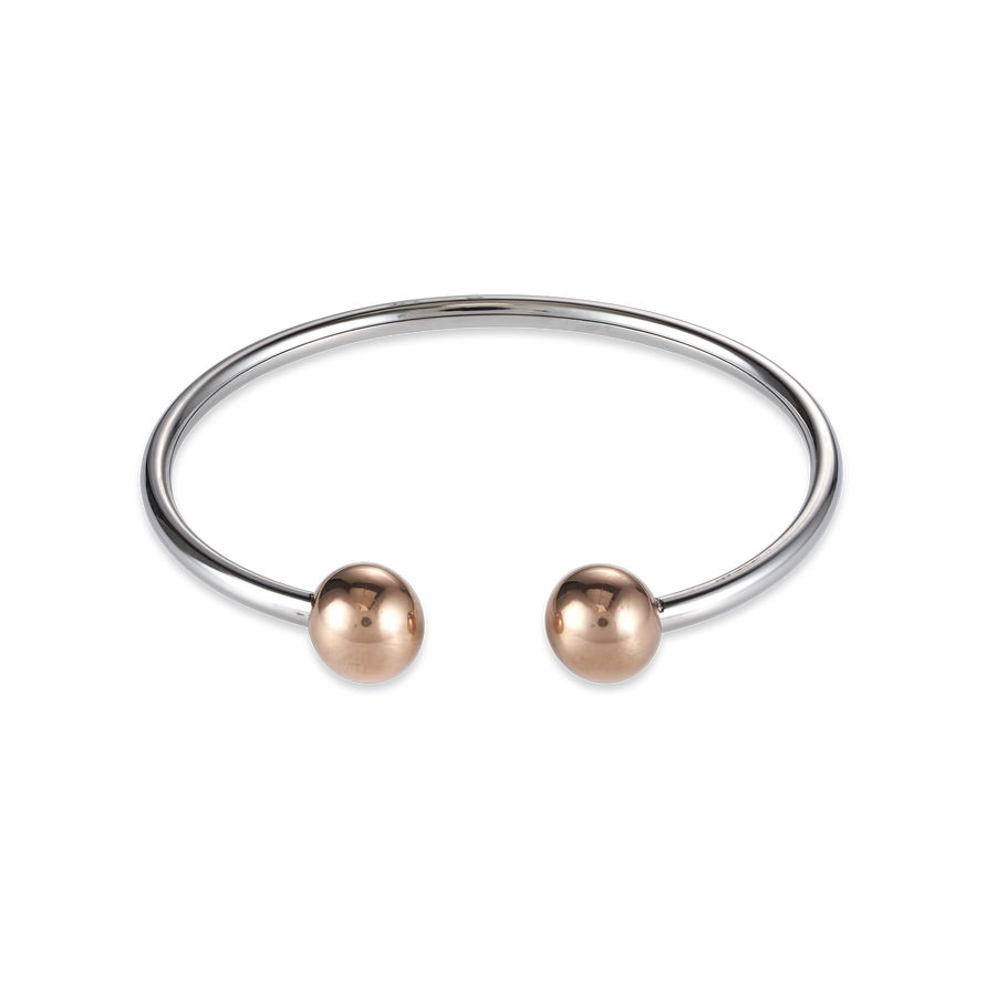 Armreif Edelstahlkugeln roségold
