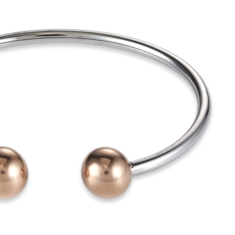 Armreif Edelstahlkugeln roségold