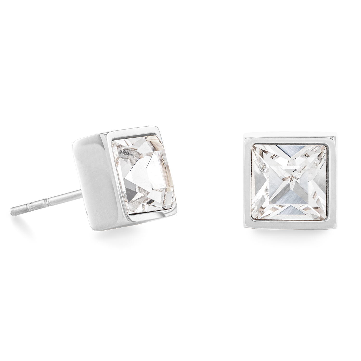 Brilliant Square big Ohrringe silber kristall