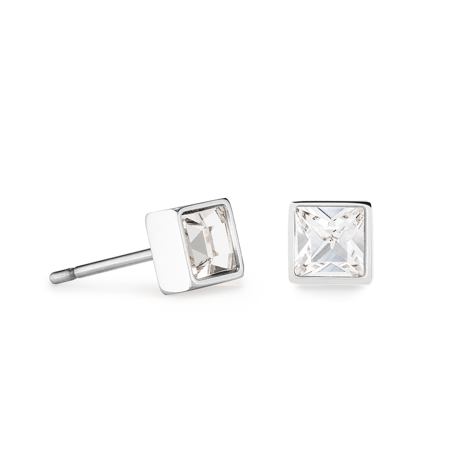 Brilliant Square small Ohrringe silber kristall