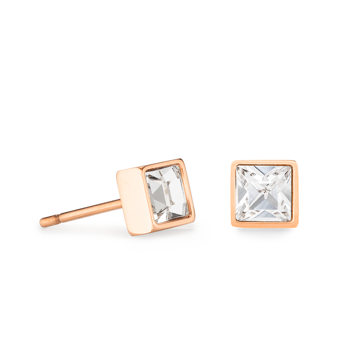 Brilliant Square small Ohrringe roségold kristall
