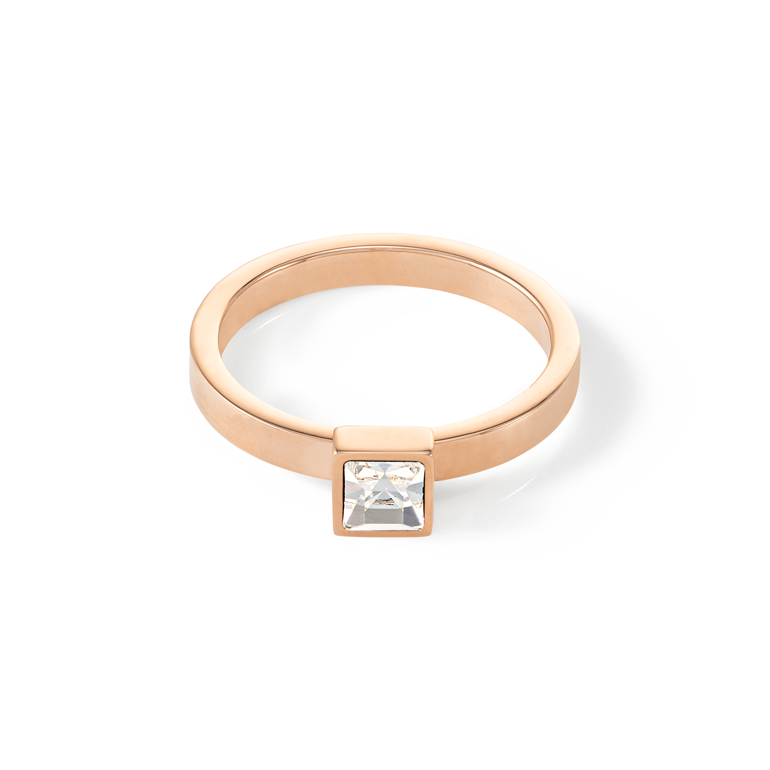 Brilliant Square small Ring roségold kristall