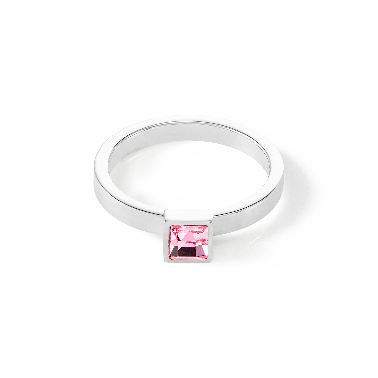 Brilliant Square small Ring silber rosa