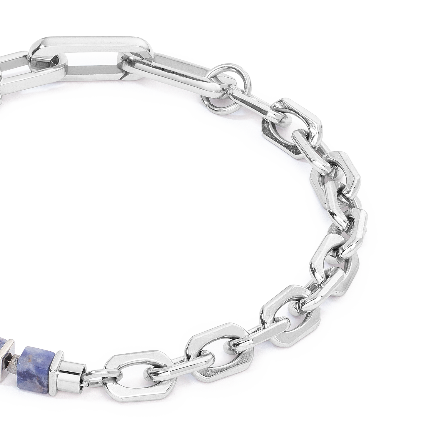 Unisex Armband Fusion link chain blau