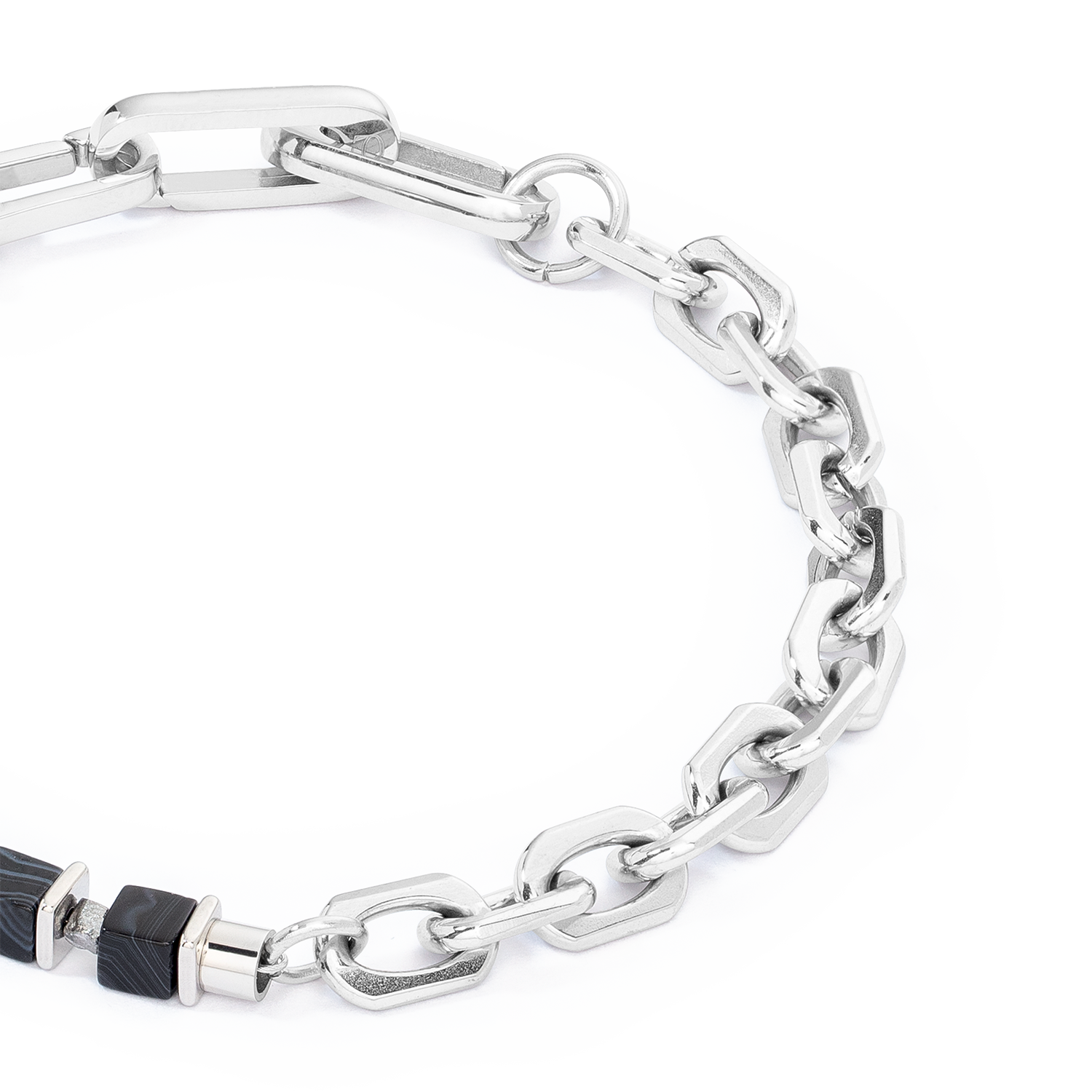 Unisex Armband Fusion link chain schwarz
