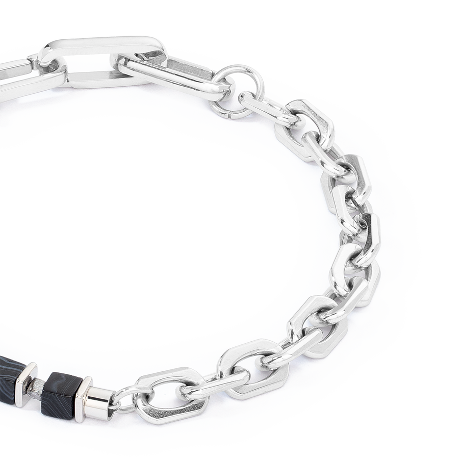 Unisex Armband Fusion link chain schwarz