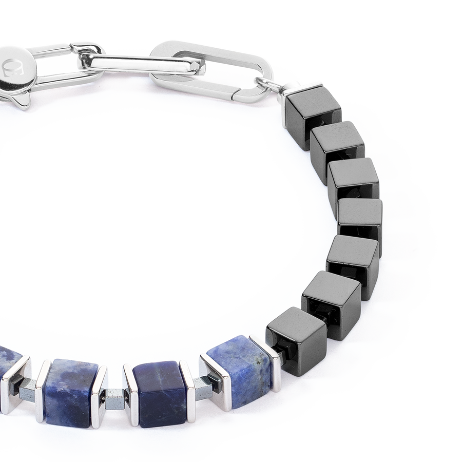 Unisex Armband precious cubes blau