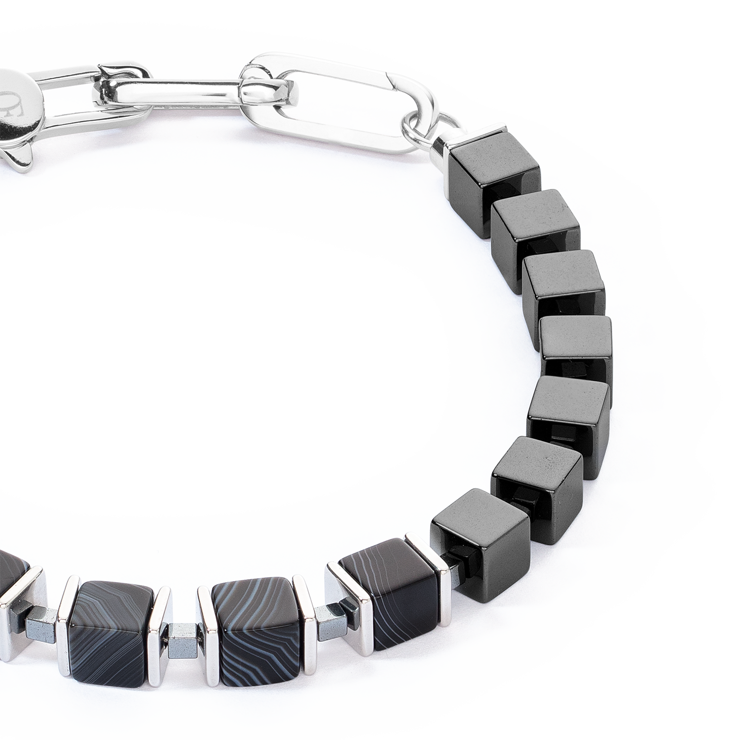 Unisex Armband precious cubes schwarz