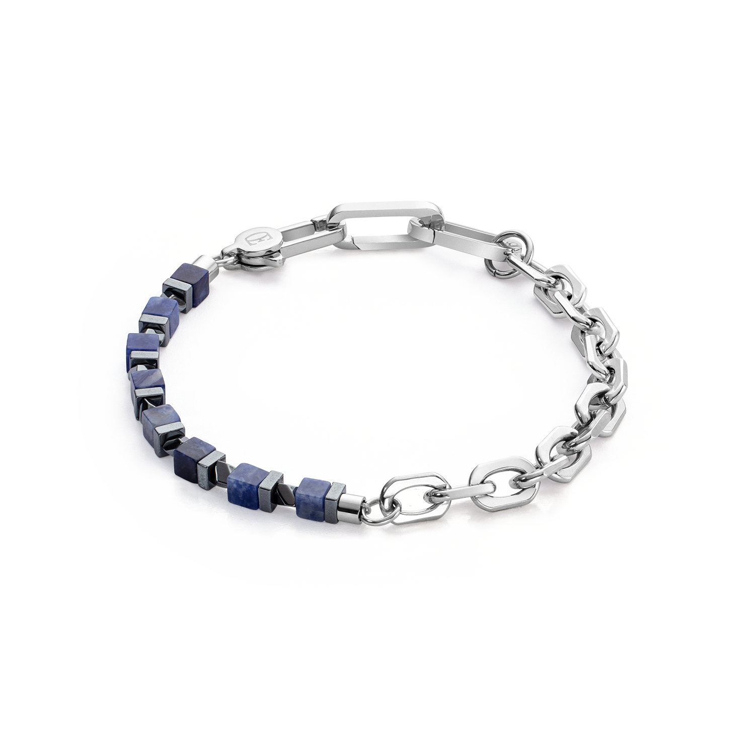Armband Precious Fusion link chain blau-silber