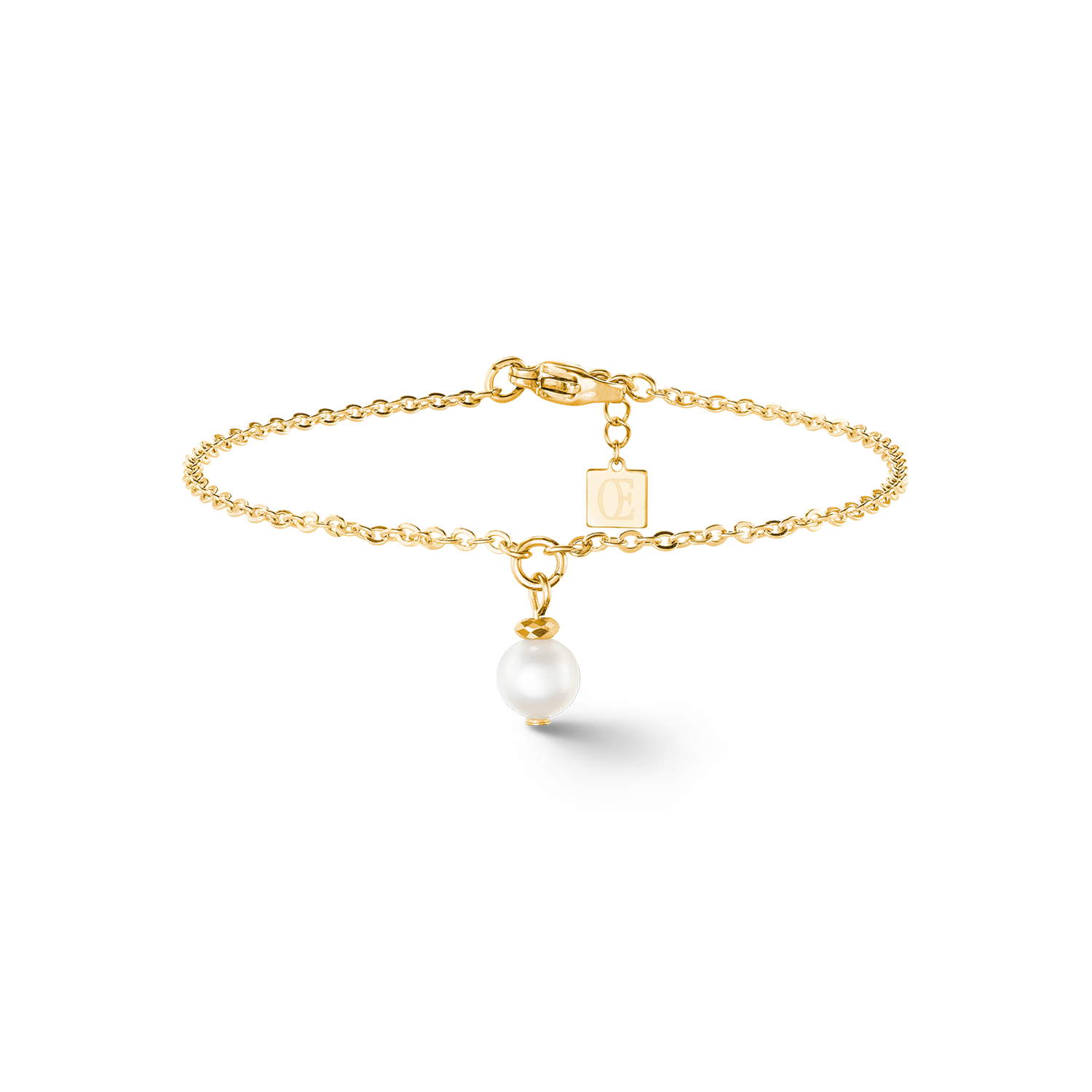 Armband Solitaire Süßwasserperle gold