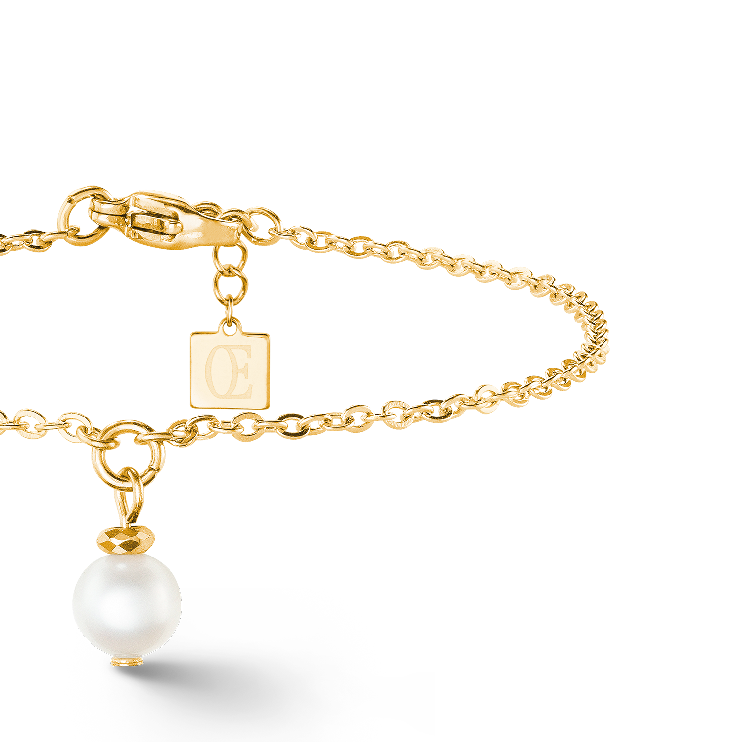 Armband Solitaire Süßwasserperle gold
