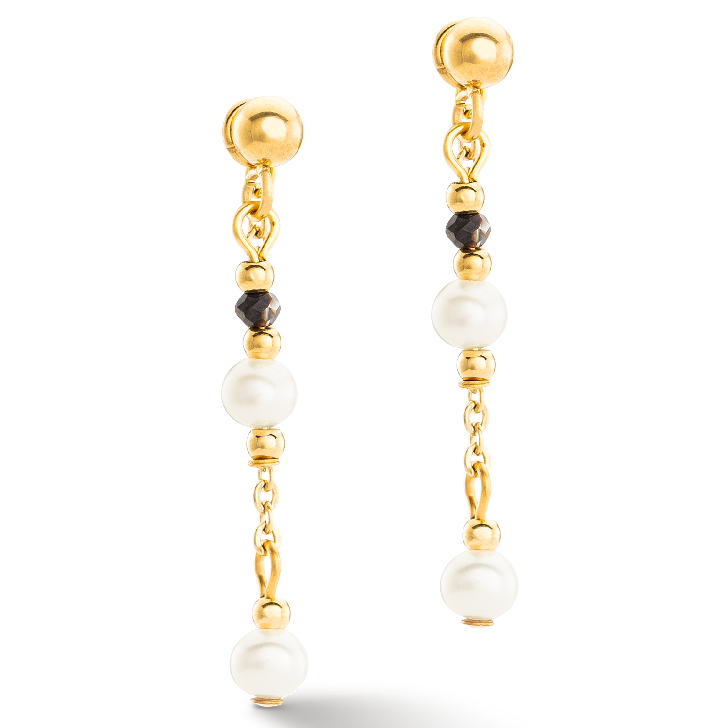 Ohrringe Modern Princess Süßwasserperlen gold